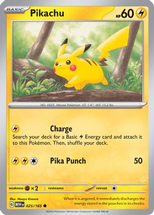 Pikachu 025/165 - SV Scarlet & Violet 151