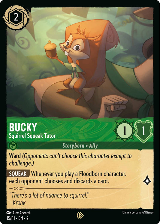 Bucky - Squirrel Squeak Tutor (15) - Disney Lorcana Promo Cards Cold Foil