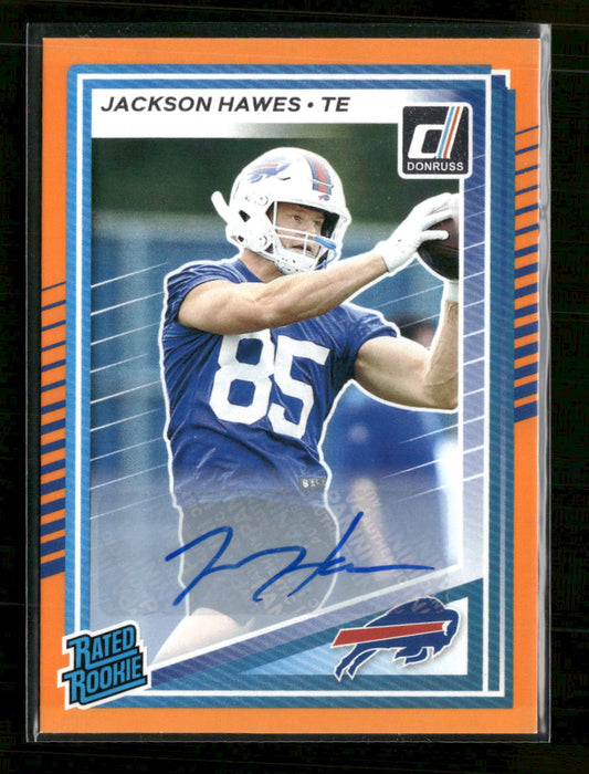 2025 Donruss Rated Rookies Autographs Orange Jackson Hawes Rookie Auto #357 - Golden Apple Comics