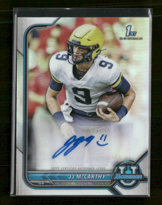 2021-22 Bowman University Prospects Autographs JJ McCarthy Auto #BCPA-JM - Golden Apple Comics