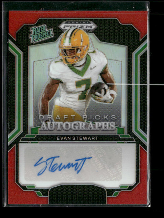 2025 Panini Prizm Draft Picks Autographs Red Evan Stewart #/100 #DPA-EST - Golden Apple Comics