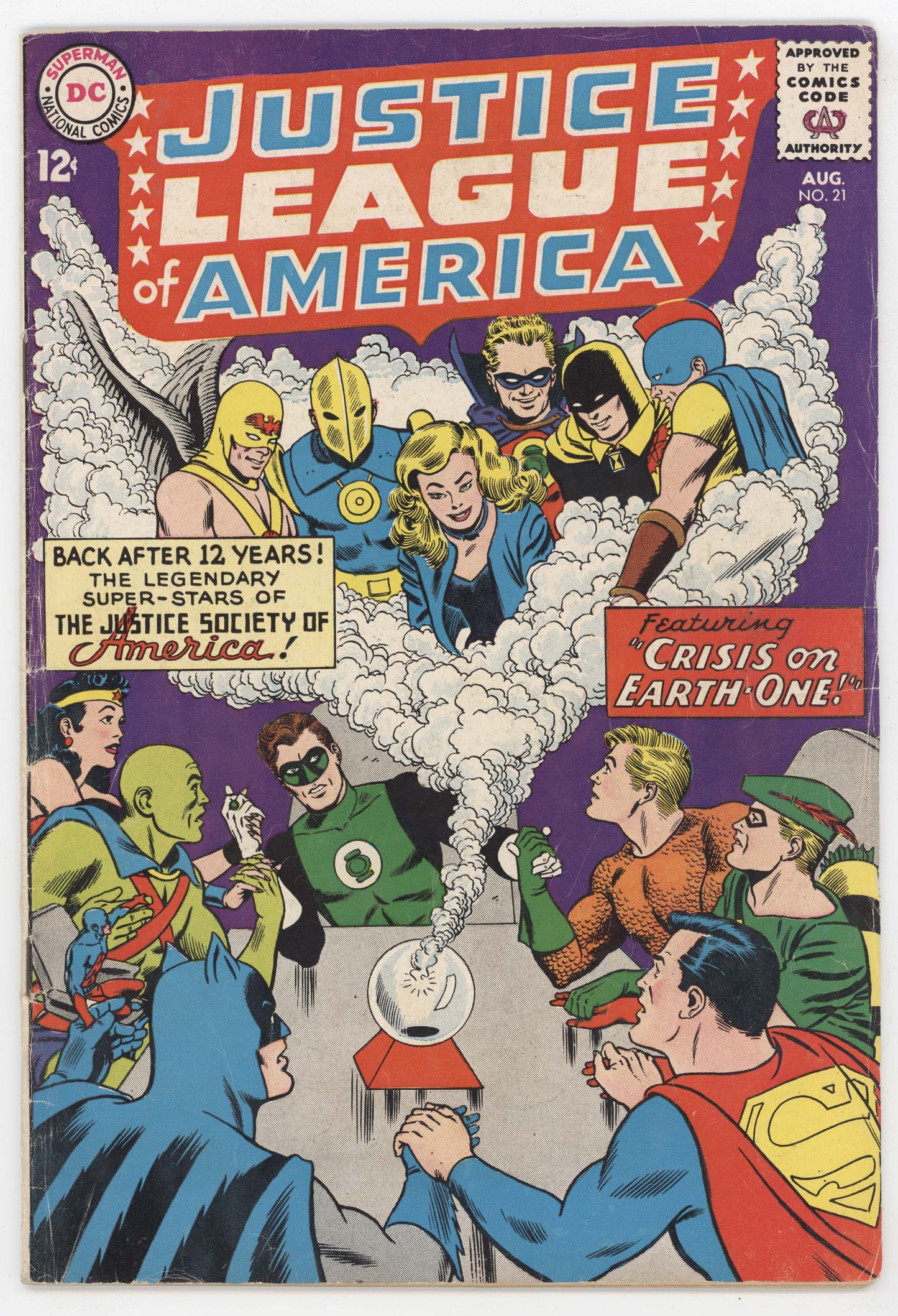 Justice League Of America 21 DC 1963 VG 1st Silver Hourman Dr Fate JSA Crisis Earth One
