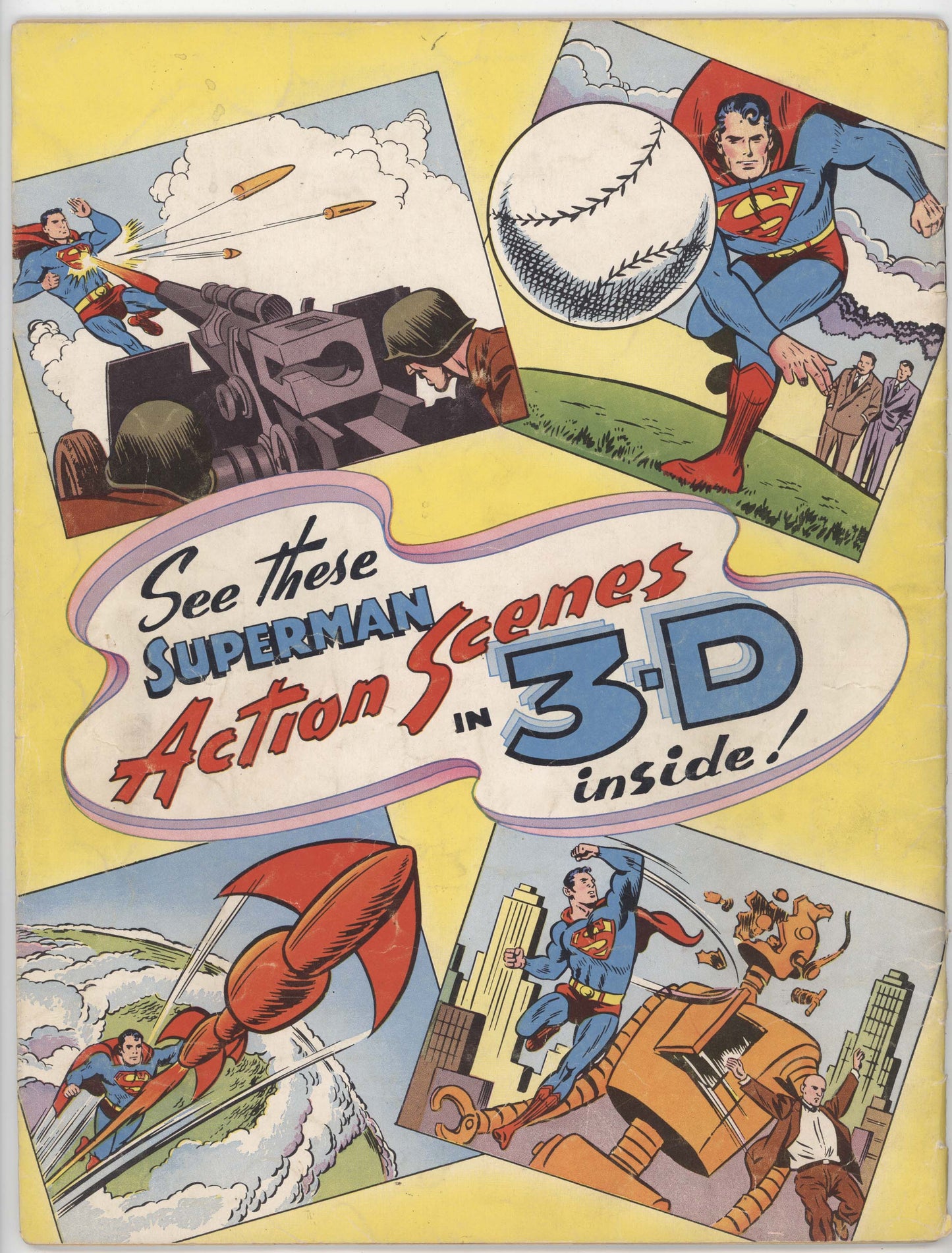 Three Dimension Adventures Of Superman 1 DC 1953 VG No Glasses
