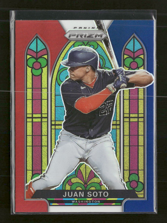 2021 Panini Prizm Stained Glass Red/White/Blue Prizm Juan Soto #SG-3 - Golden Apple Comics