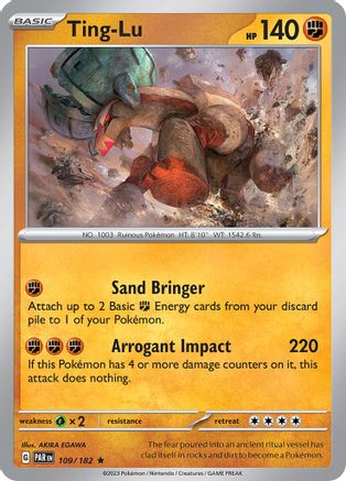 Ting-Lu 109/182 - SV04 Paradox Rift Holofoil - Golden Apple Comics