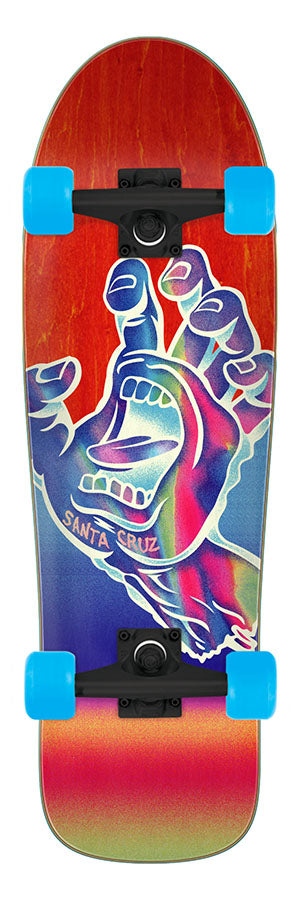 Santa Cruz Iridescent Hand 80's Cruiser Complete Skateboard