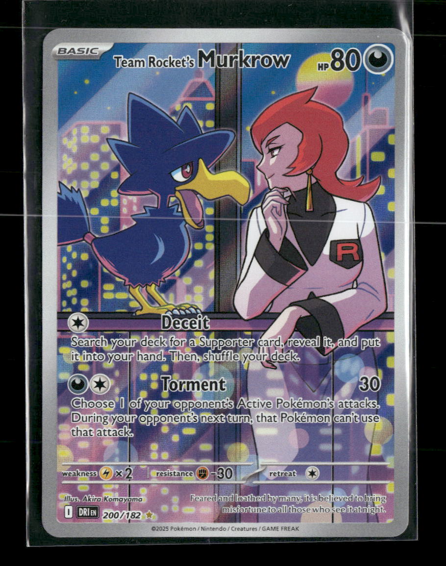 SV10: Destined Rivals Team Rocket's Murkrow #200/182 - Golden Apple Comics