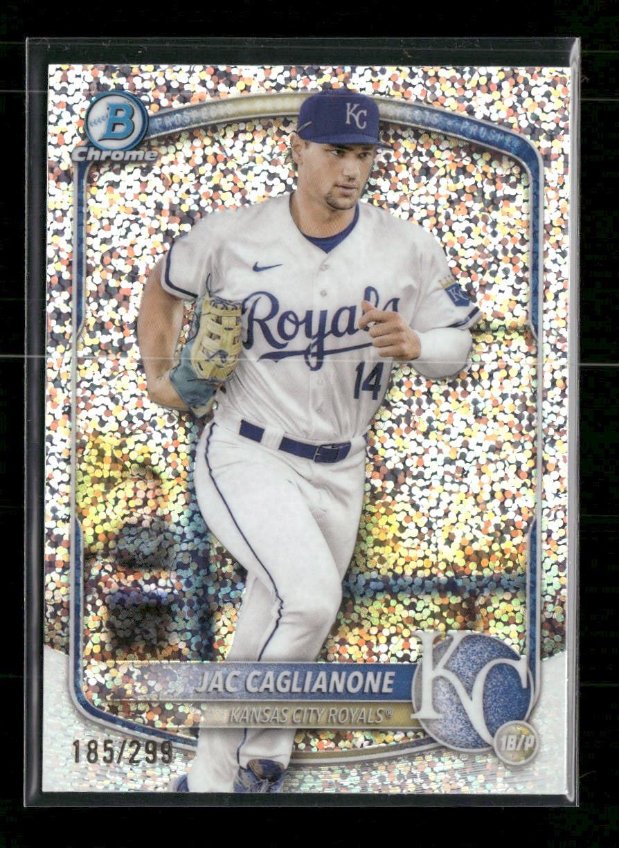 2025 Bowman Chrome Prospects Speckle Refractor Jac Caglianone #/299 #BCP-103 - Golden Apple Comics