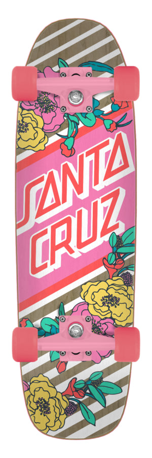 Santa Cruz Floral Stripe Street 8.4" Cruzer Complete Skateboard