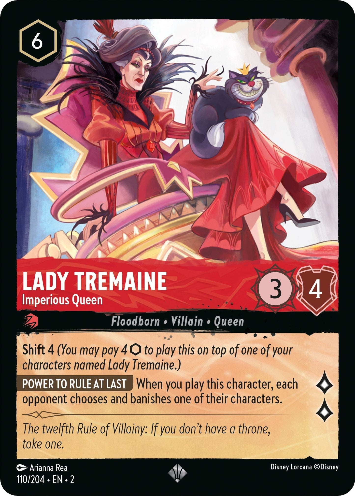 Lady Tremaine - Imperious Queen (110/204) - Rise of the Floodborn Cold Foil