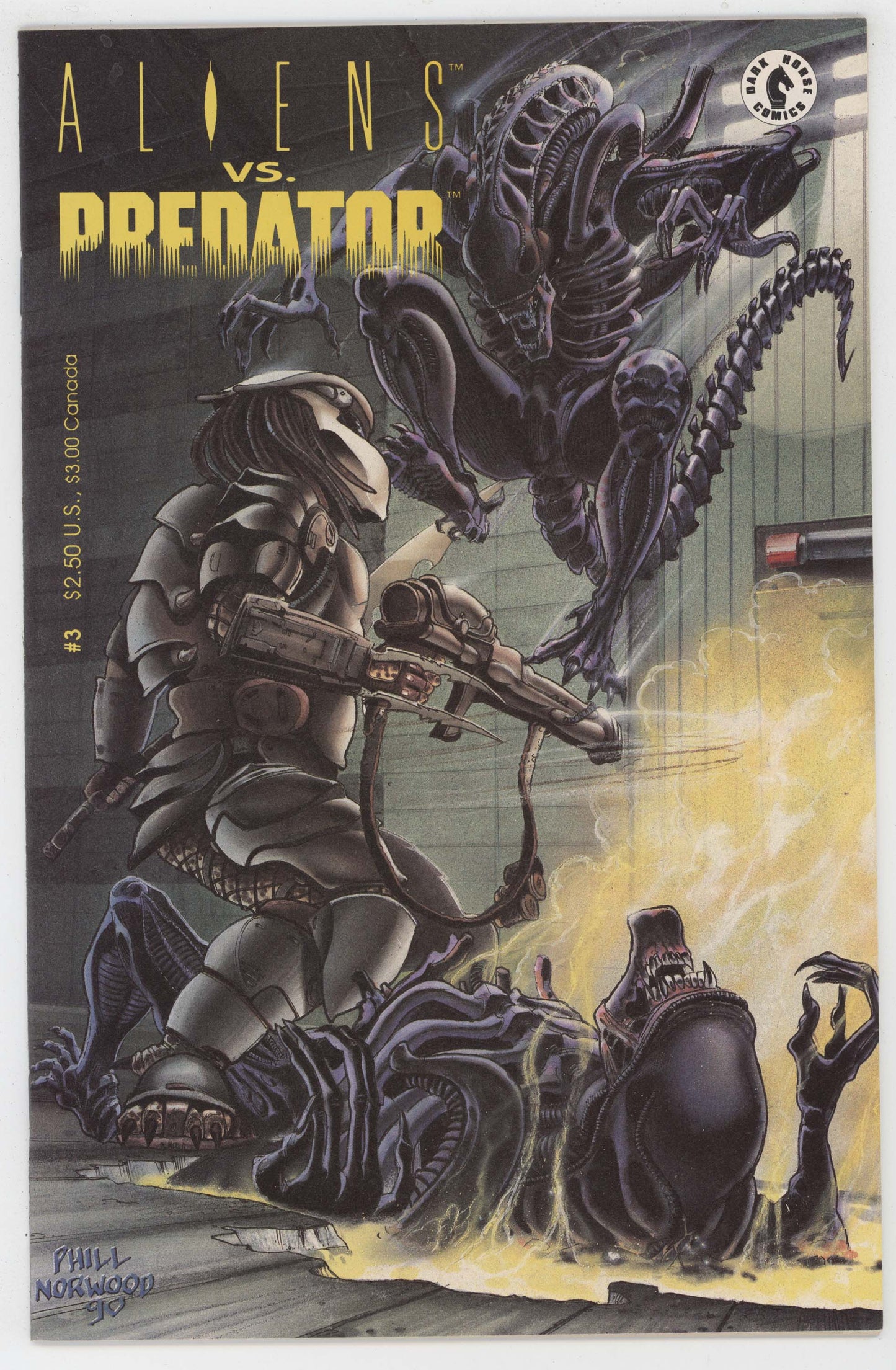 Aliens Vs Predator 3 Dark Horse 1990 NM Phil Norwood Randy Stradley