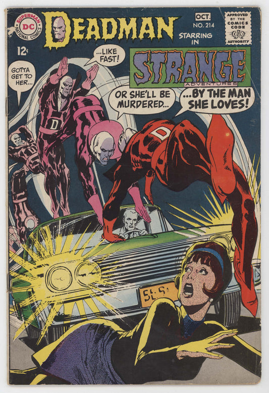 Strange Adventures 214 DC 1968 VG Neal Adams Deadman GGA Murder Car