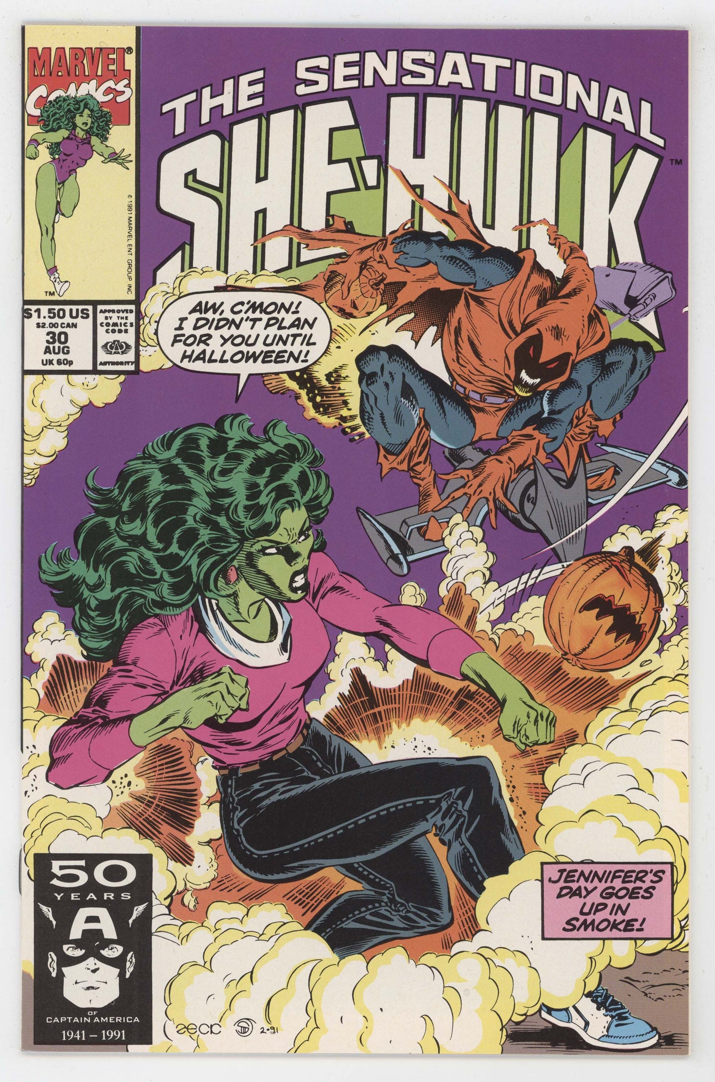 Sensational She-Hulk 30 Marvel 1991 NM Mike Zeck Hobgoblin GGA