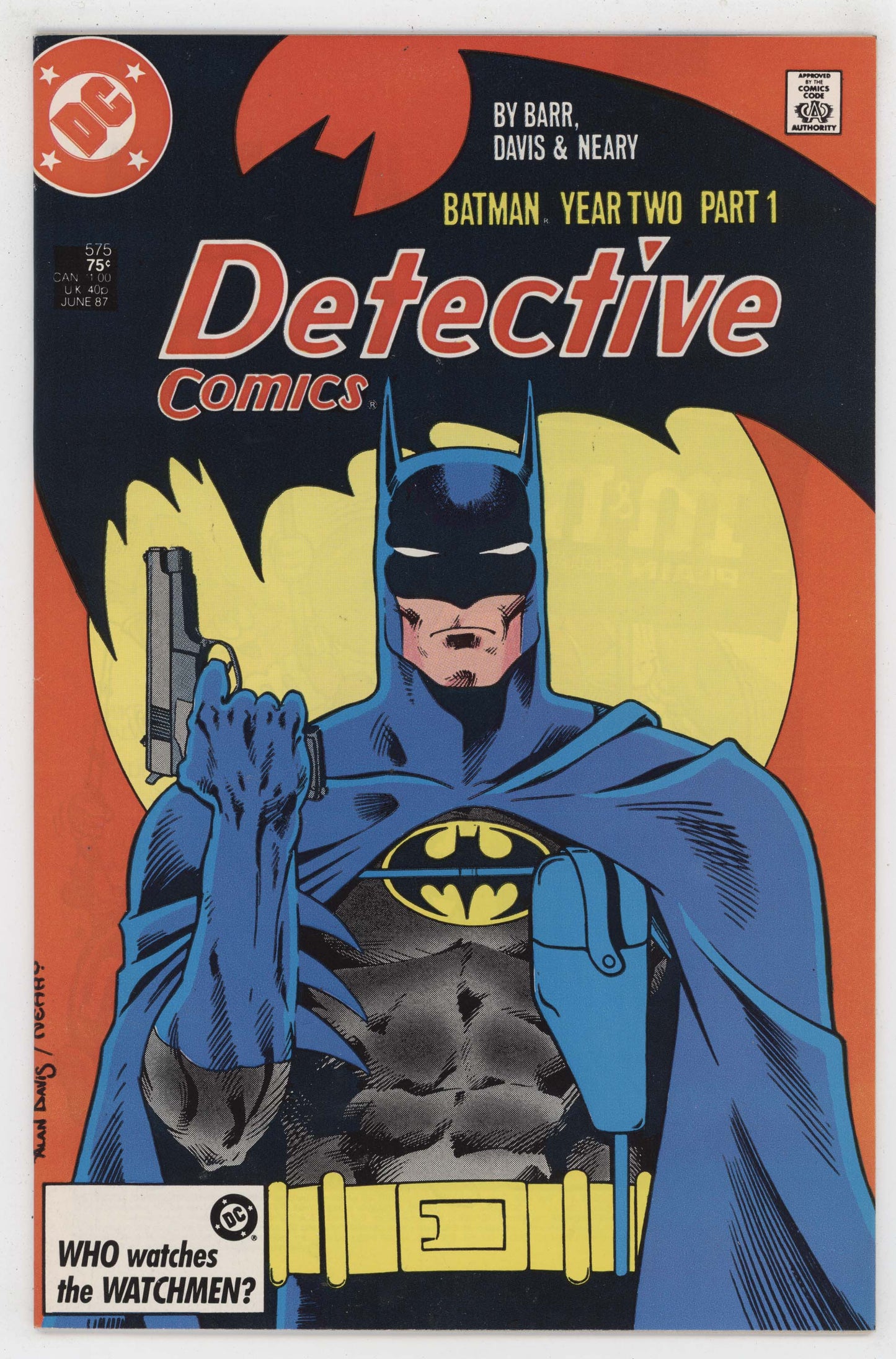 Batman Detective Comics 575 DC 1987 NM- 9.2 Alan Davis Mike Barr Year Two 1