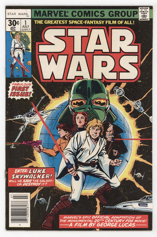 Star Wars 1 Marvel 1977 VF NM 1st Print Darth Vader Luke Skywalker Han Solo Obi-Wan