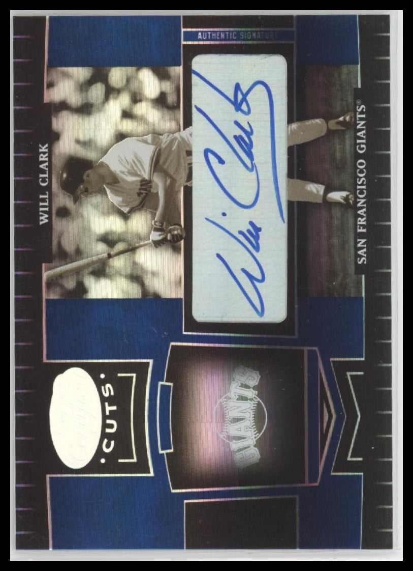 2004 Leaf Certified Cuts Marble Signature Blue Will Clark #/25 Auto #245 - Golden Apple Comics