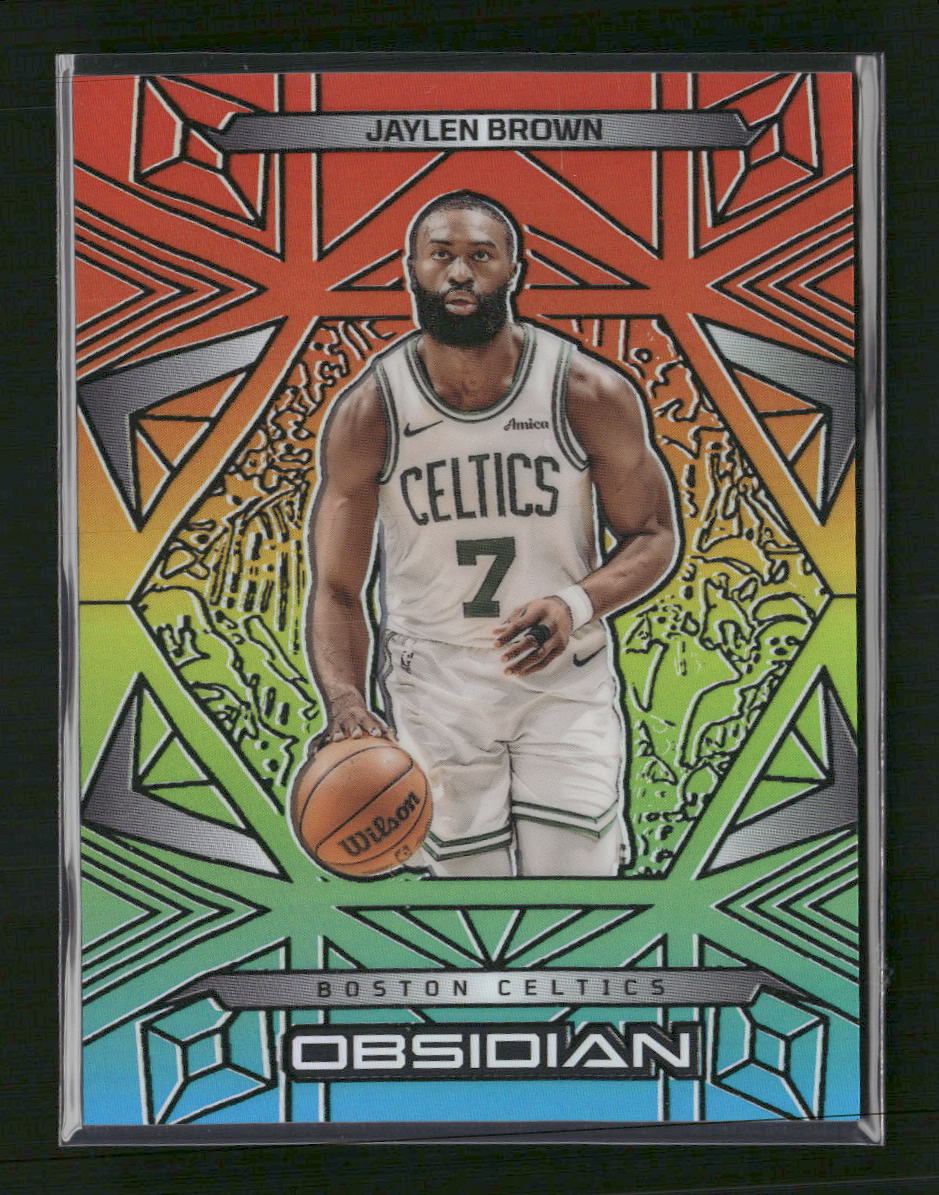 2024-25 Panini Obsidian Electric Etch Hot Springs Jaylen Brown #/15 #25 - Golden Apple Comics
