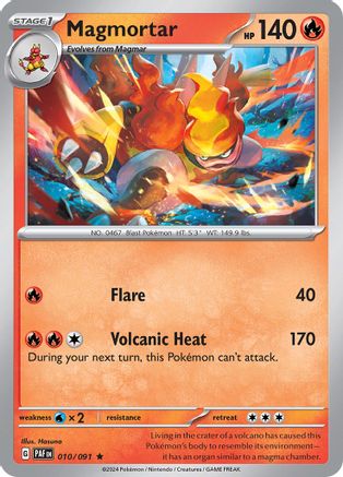 Magmortar 010/091 - SV Paldean Fates Holofoil