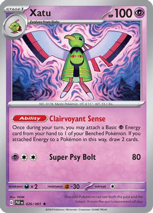 Xatu 026/091 - SV Paldean Fates Holofoil