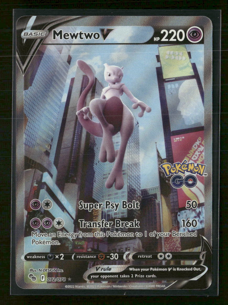 Pokemon GO Mewtwo V (Alternate Full Art) #072/078 - Golden Apple Comics