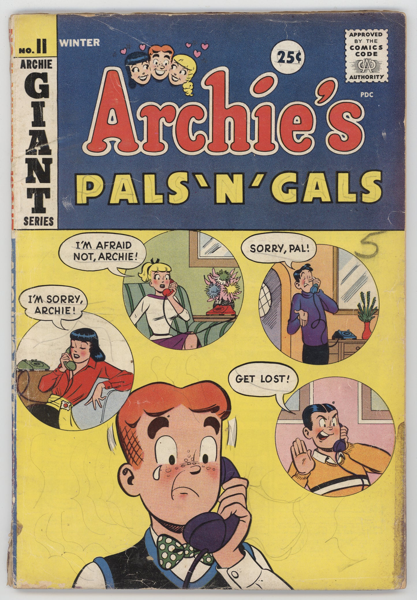 Archies Pals N Gals 11 Archie 1960 GD Betty Veronica Jughead Reggie