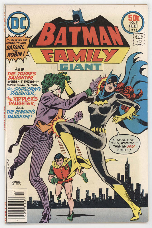 Batman Family 9 DC 1977 FN VF Batgirl Robin Jokers Daughter Riddler Catfight GGA