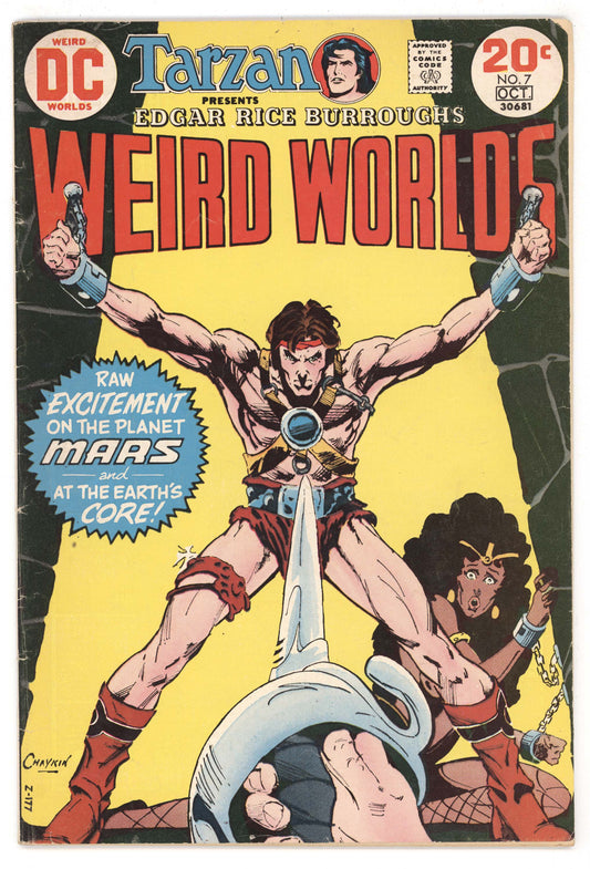 Weird Worlds 7 DC 1973 VG John Carter Of Mars Tarzan GGA Bondage