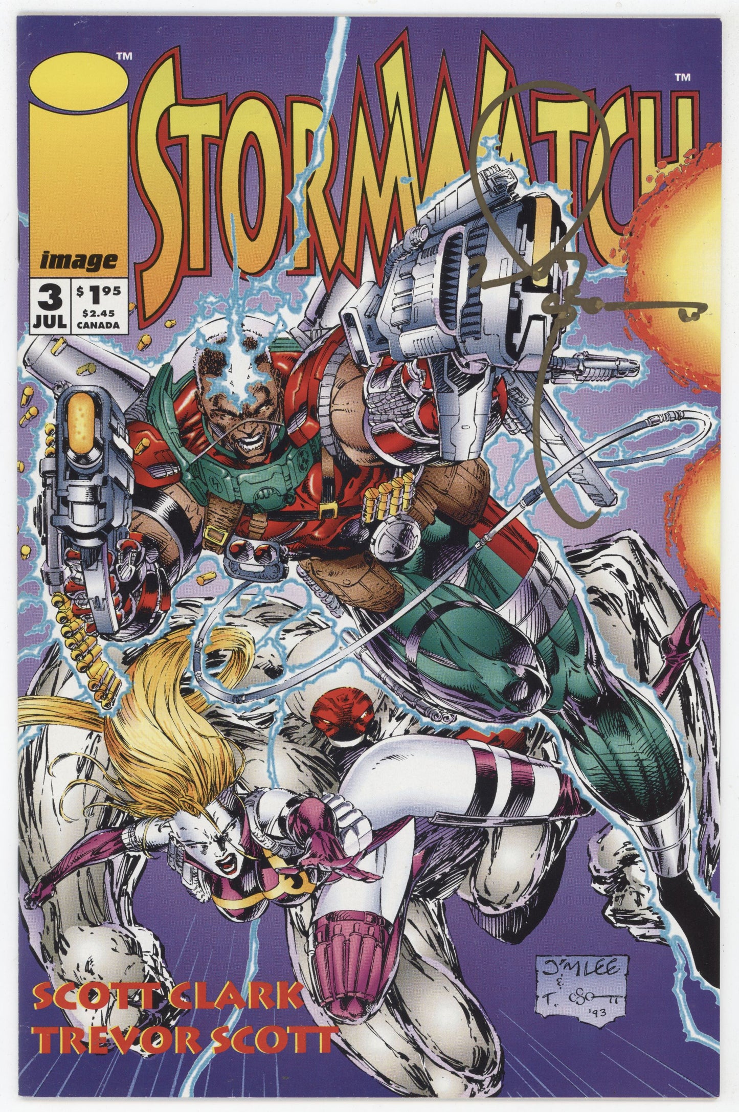 Stormwatch 3 Image 1993 VF NM Signed Trevor Scott