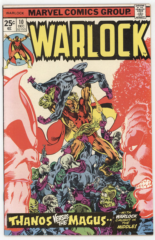 Warlock 10 Marvel 1975 FN Jim Starlin Gamora Magus Thanos In-Betweener Avengers