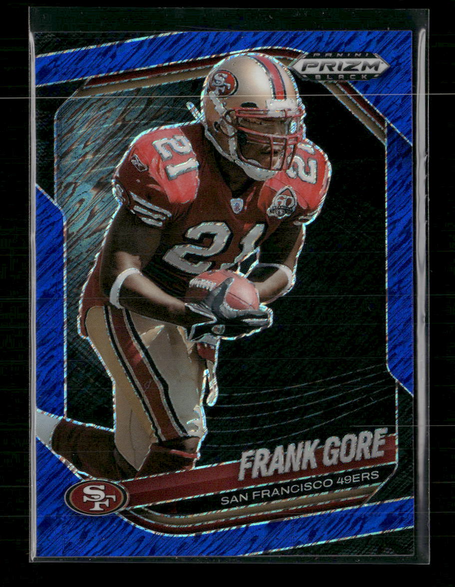 2025 Panini Prizm Black Prizms Blue Shimmer FOTL Frank Gore #/35 #134 - Golden Apple Comics