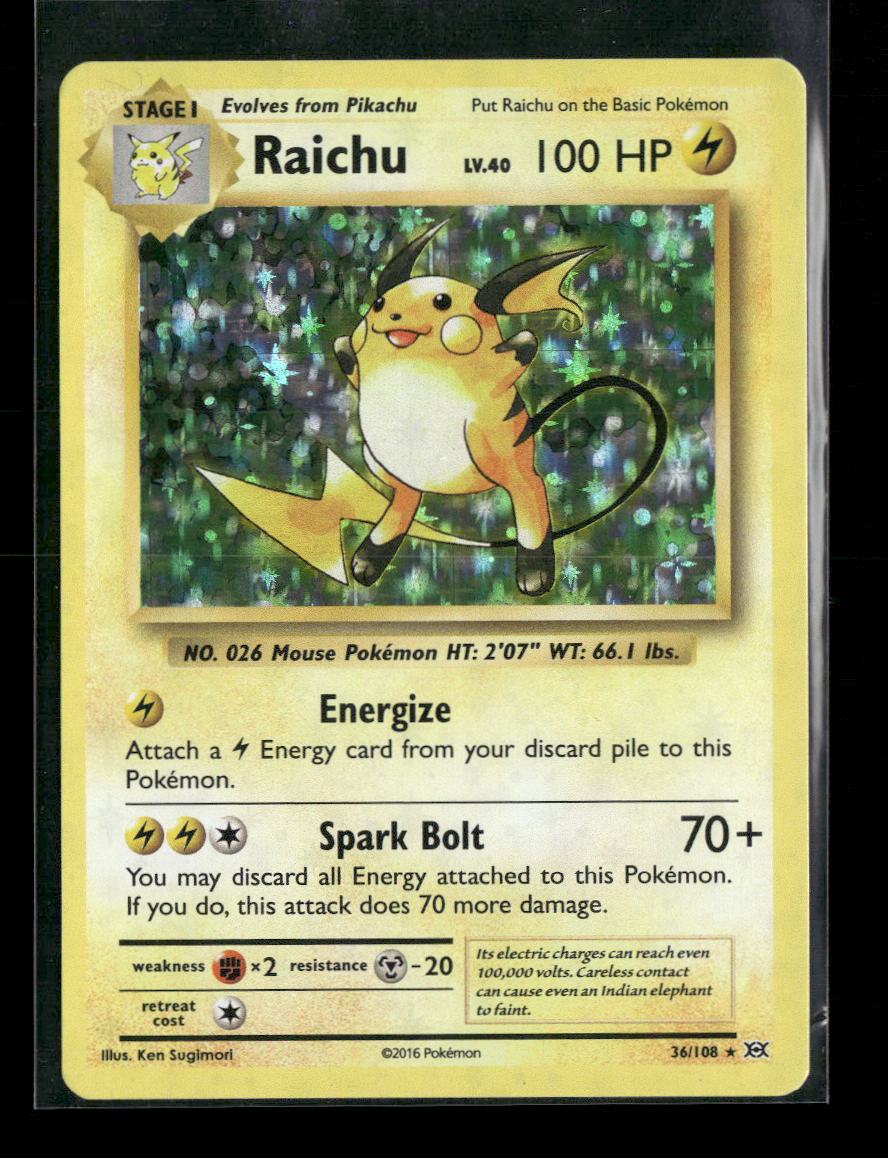 XY - Evolutions Raichu #36/108 - Golden Apple Comics
