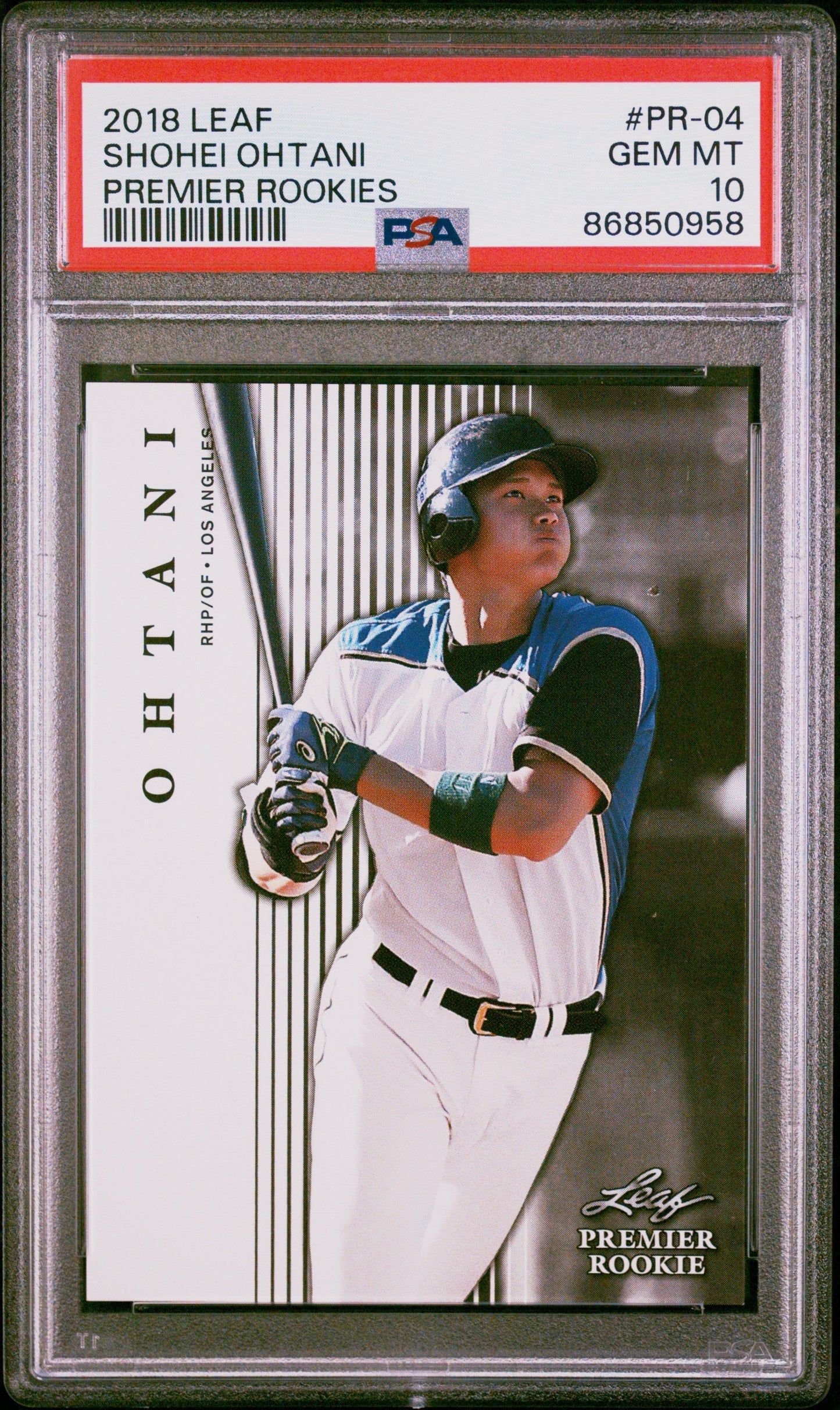 2018 Leaf Premier Rookies Premier Rookies Shohei Ohtani 10 PSA #PR-04 - Golden Apple Comics