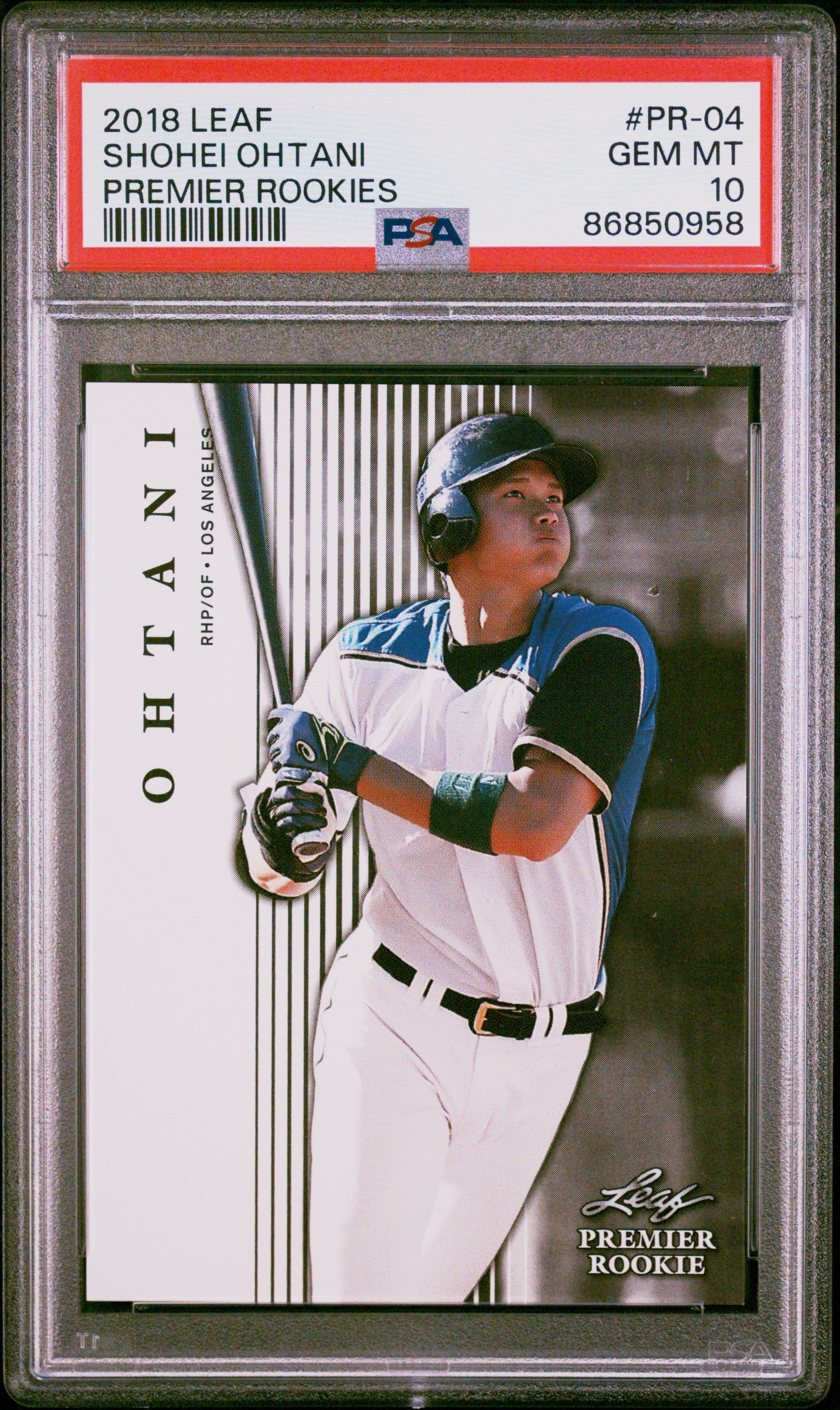 2018 Leaf Premier Rookies Premier Rookies Shohei Ohtani 10 PSA #PR-04 - Golden Apple Comics