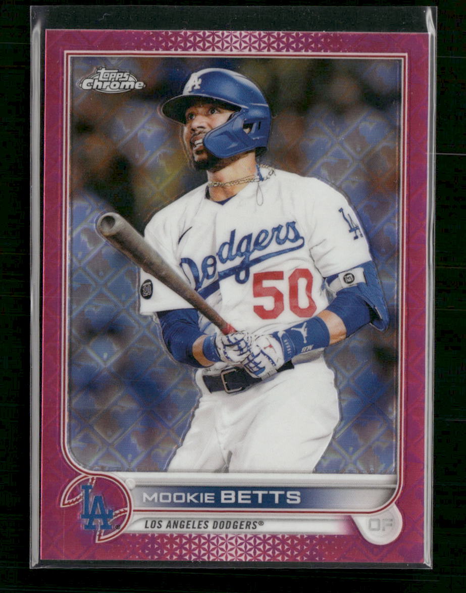 2022 Topps Chrome Pink Logo Refractor #/199 Mookie Betts #100 - Golden Apple Comics