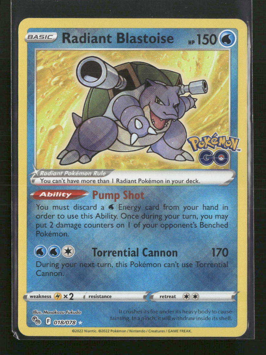 Pokemon GO Radiant Blastoise #018/078 - Golden Apple Comics
