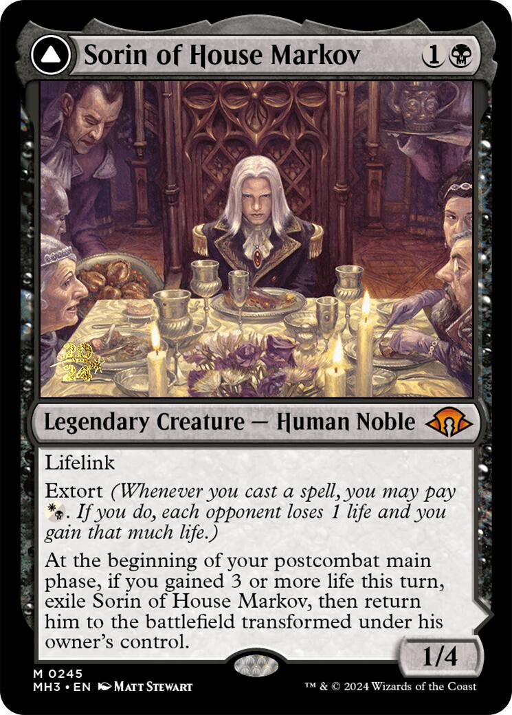 Sorin of House Markov // Sorin, Ravenous Neonate (PRE-245) - Modern Horizons 3 Promos Foil