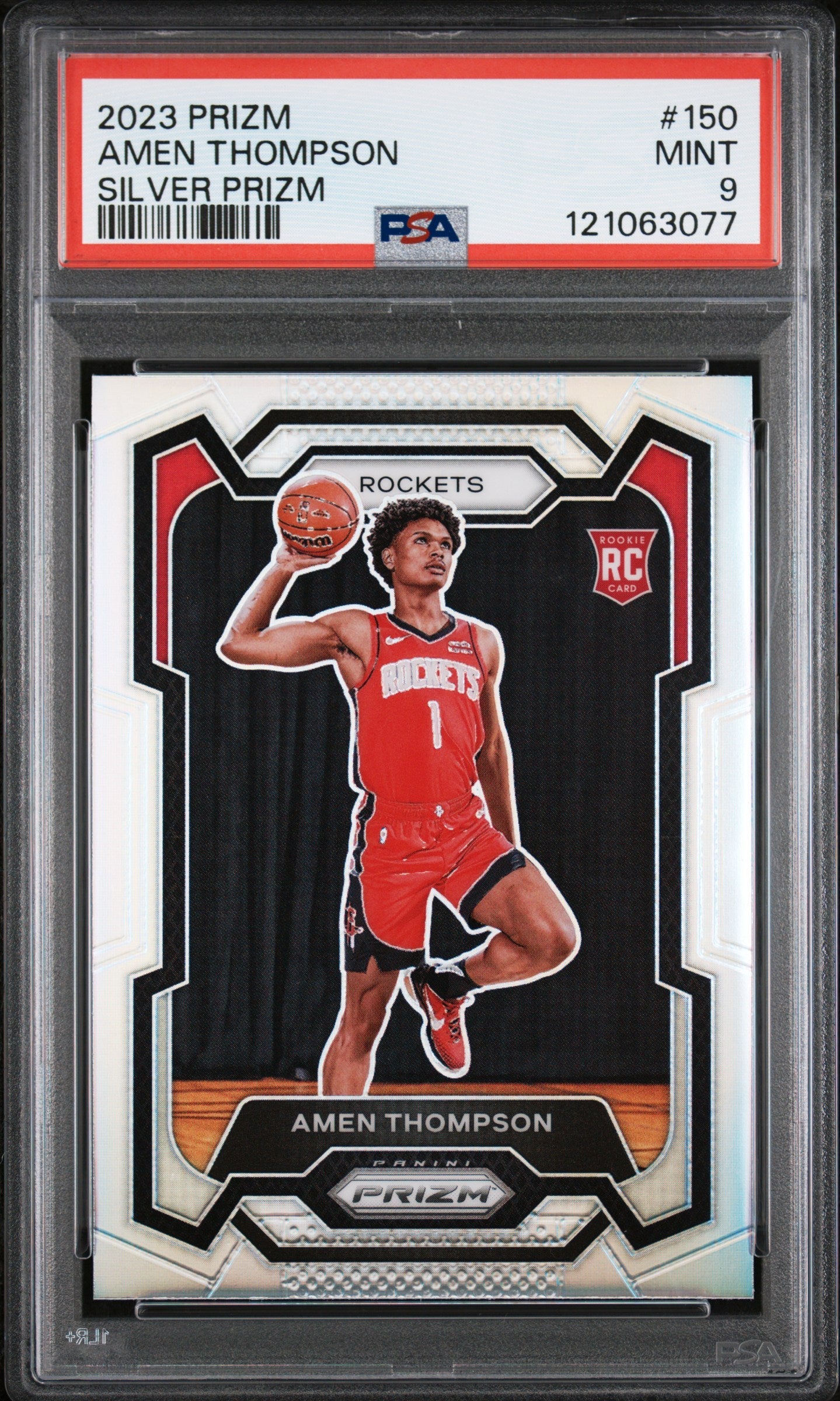 2023 Panini Prizm Silver Prizm Amen Thompson 9 PSA #150 - Golden Apple Comics