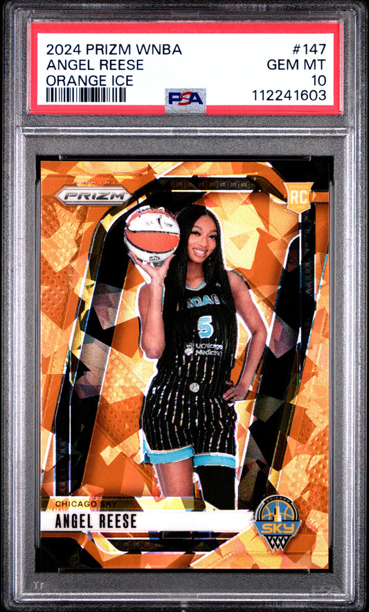 2024 Panini Prizm Wnba Orange Ice Angel Reese 10 PSA #147 - Golden Apple Comics