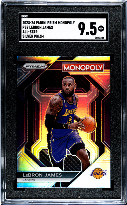 2023-24 Panini Prizm Monopoly All-Star Silver Prizm Lebron James 9.5 SGC #PS9 - Golden Apple Comics