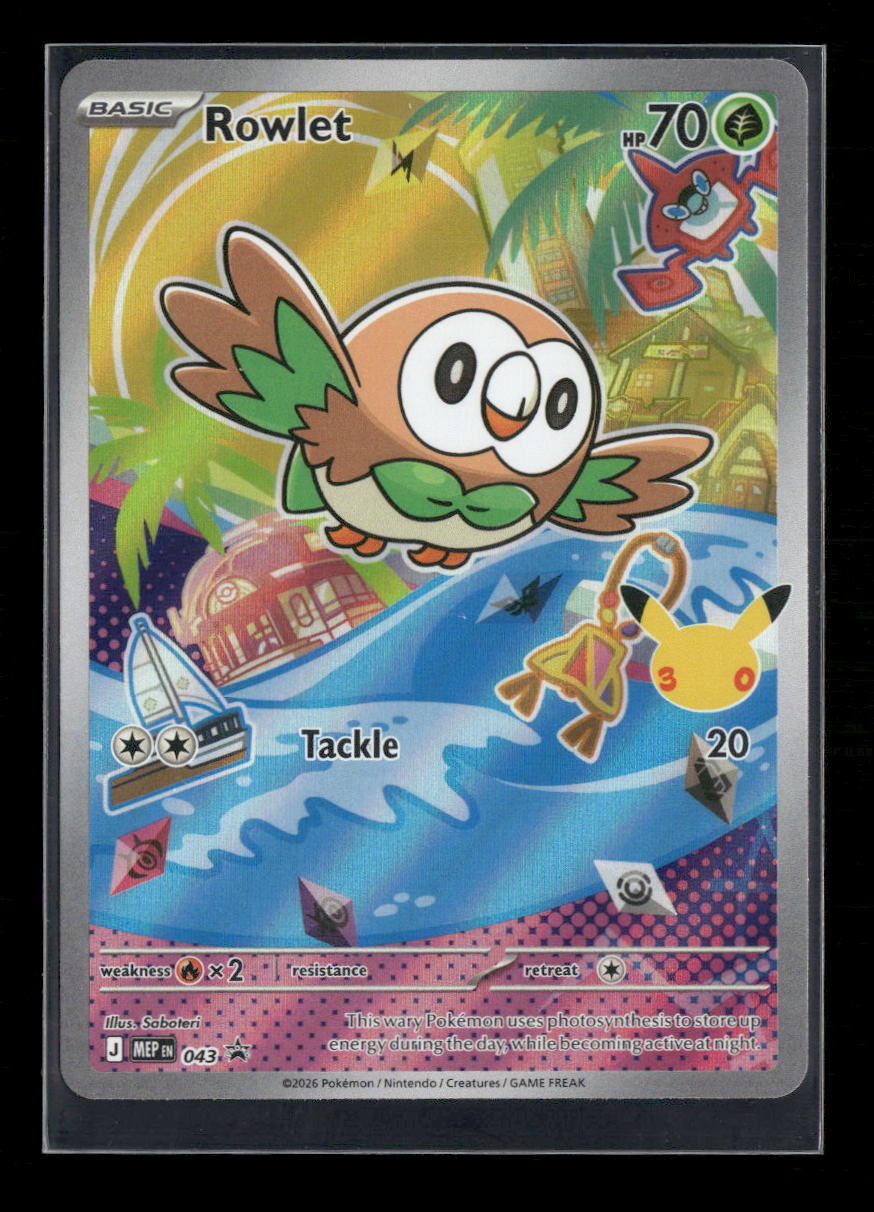 ME: Mega Evolution Promo Rowlet #043 - Golden Apple Comics