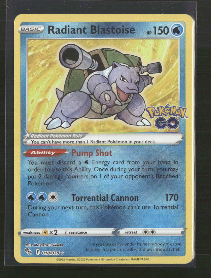 Pokemon GO Radiant Blastoise #018/078 - Golden Apple Comics