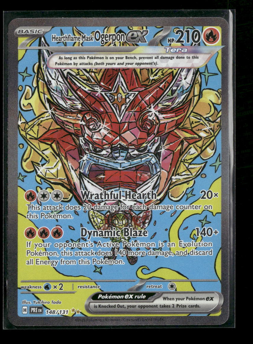 SV: Prismatic Evolutions Hearthflame Mask Ogerpon ex #148/131 - Golden Apple Comics