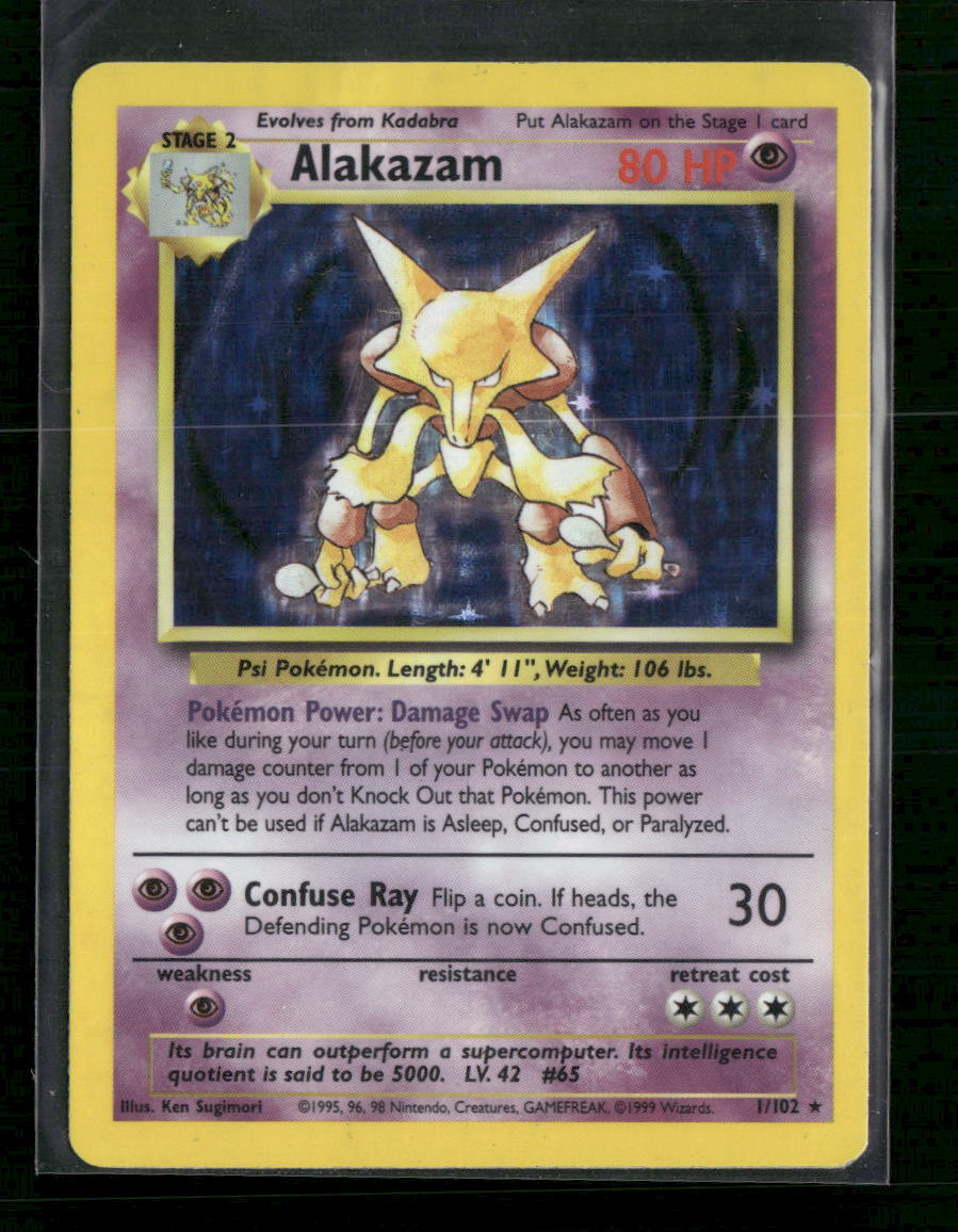 Base Set Alakazam #001/130 Damaged - Golden Apple Comics