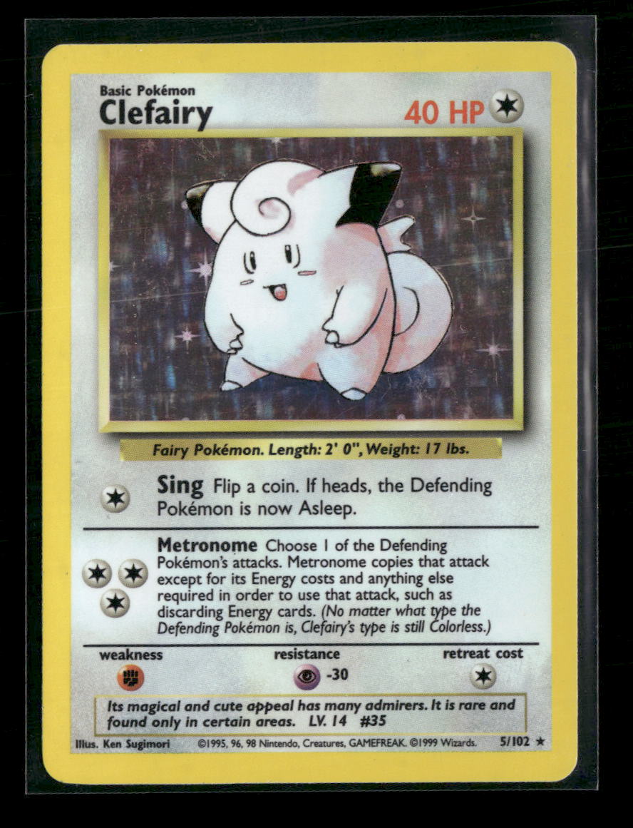 Base Set Clefairy #005/102 - Golden Apple Comics