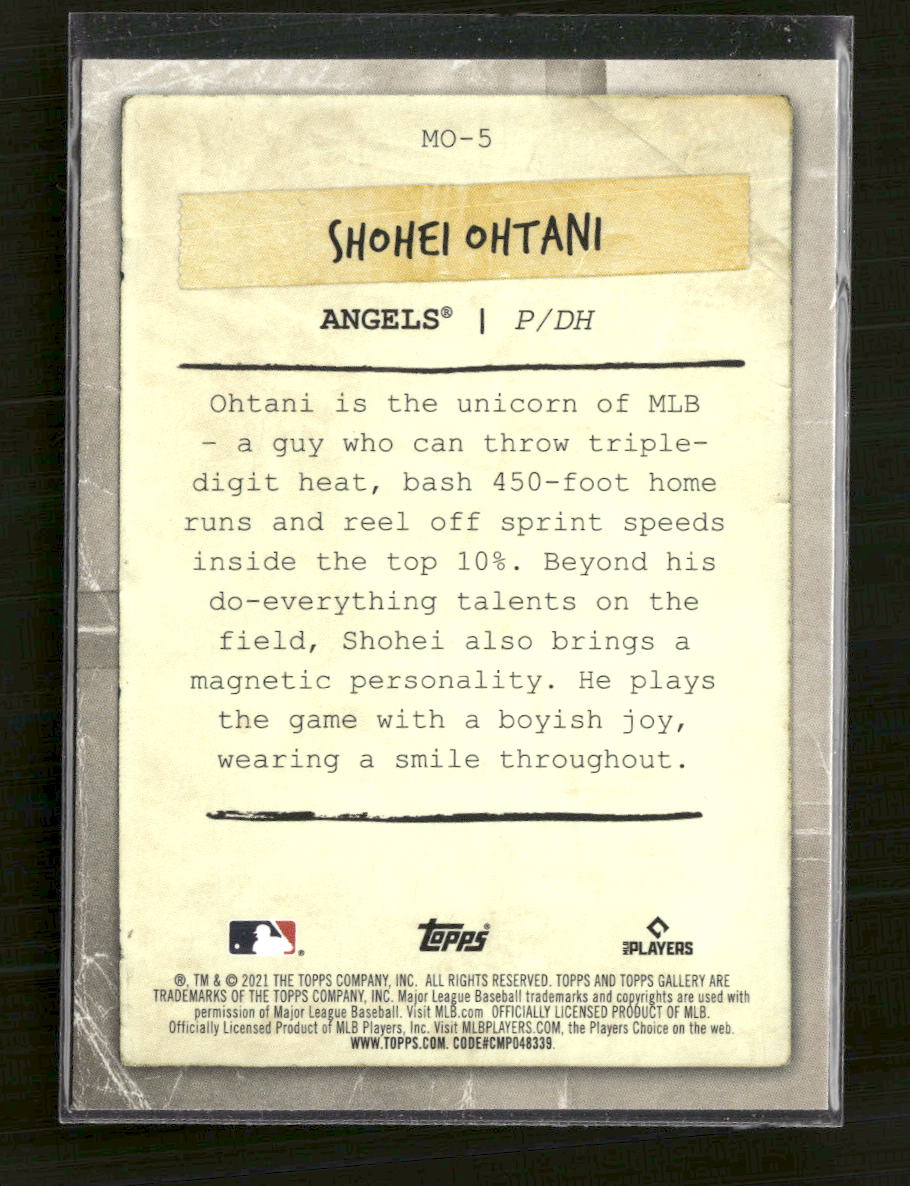2021 Topps Gallery MLB Originals Shohei Ohtani #MO-5 - Golden Apple Comics