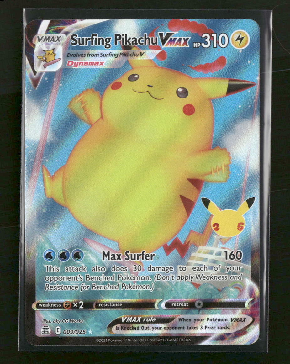 Celebrations Surfing Pikachu VMAX #009/025 - Golden Apple Comics