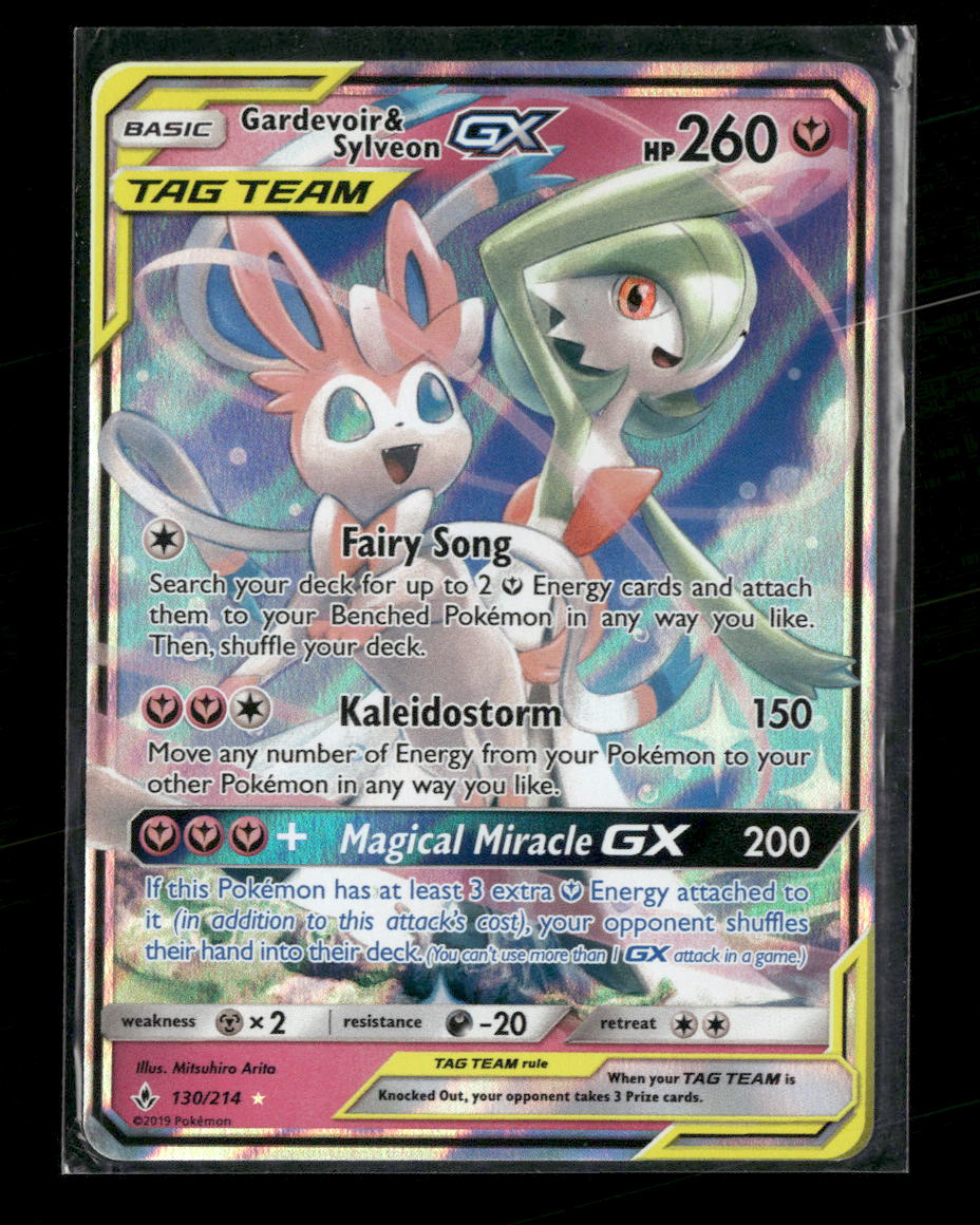 SM - Unbroken Bonds Gardevoir & Sylveon GX #130/214 - Golden Apple Comics