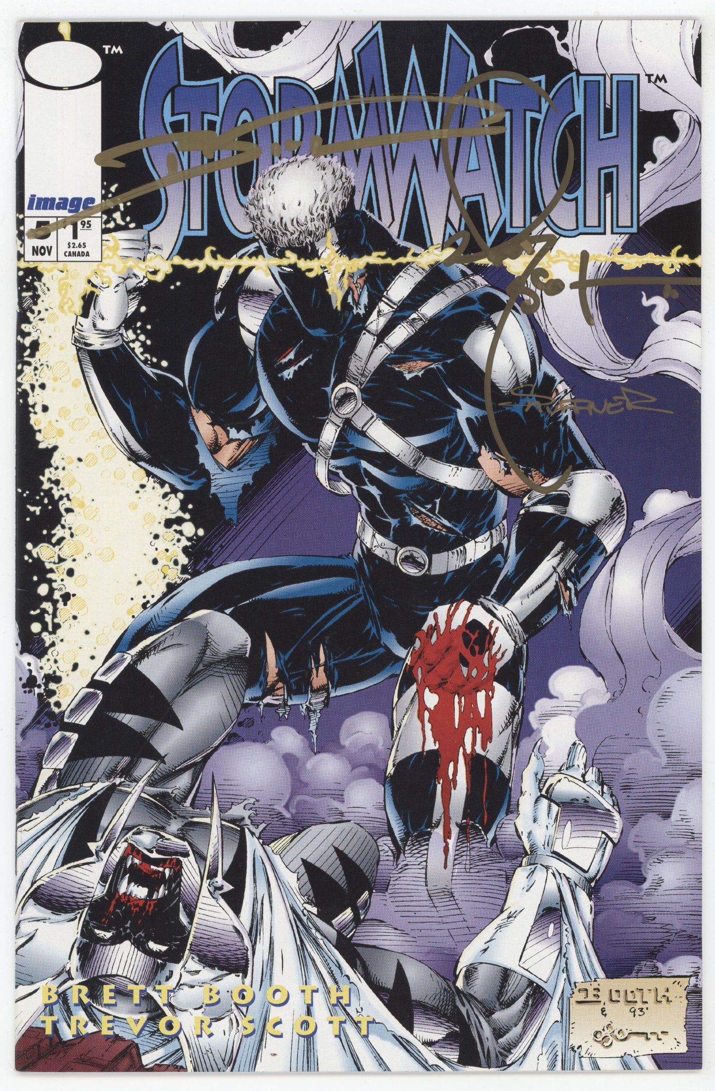 Stormwatch 5 Image 1993 NM Signed Trevor Scott Sean Ruffner Brett Booth