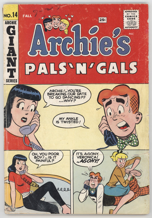 Archie's Pals and Gals 14 Archie 1960 VG Betty Veronica GGA Bikini Swimsuit Pin-Up