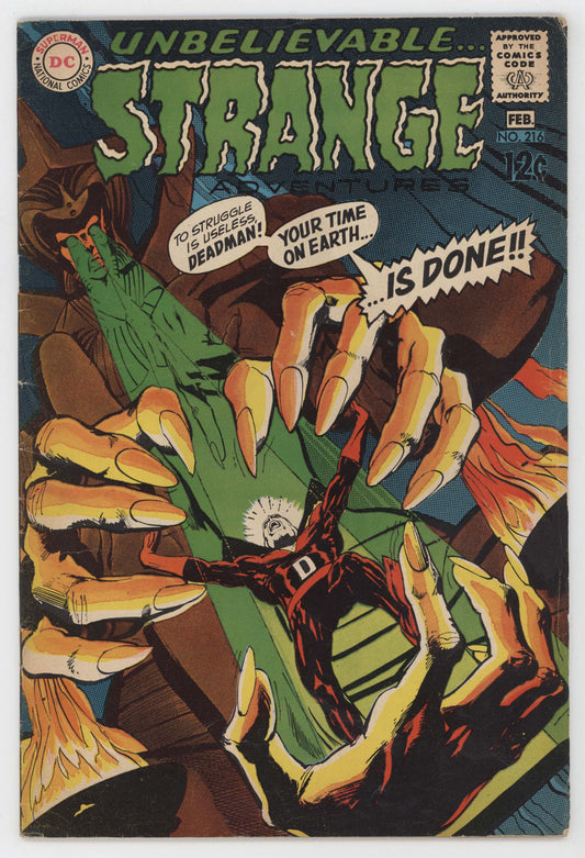 Strange Adventures 216 DC 1969 FN VF Neal Adams Deadman League Of Assassins